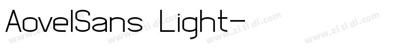 AovelSans Light字体转换